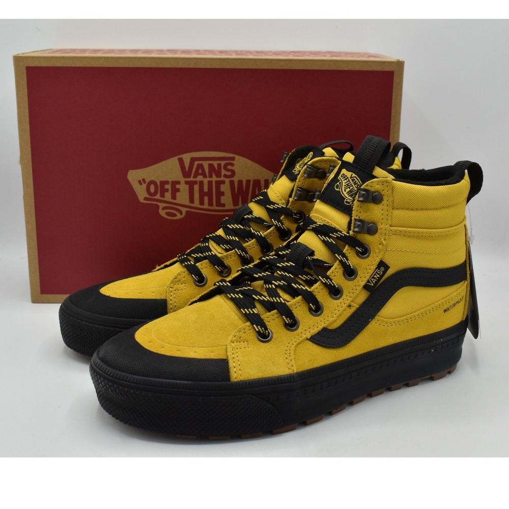 Vans MTE Sk8-Hi Waterproof Insulated Women 8.5 Yellow Black NEW Boots Shoes